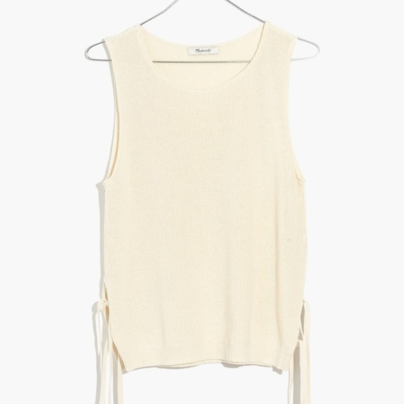 Madewell Sweaters - Madewell Side Tie Sweater Bow Tank Cream Small